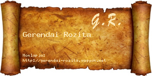 Gerendai Rozita névjegykártya